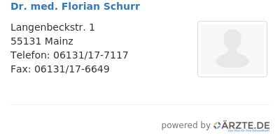 Dr med florian schurr