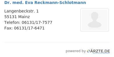 Dr med eva reckmann schlotmann 573011