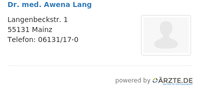 Dr med awena lang