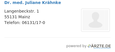 Dr med juliane kraehnke