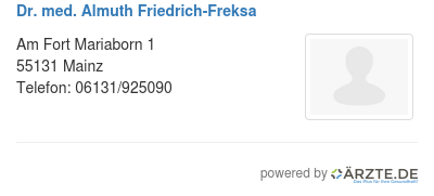 Dr med almuth friedrich freksa