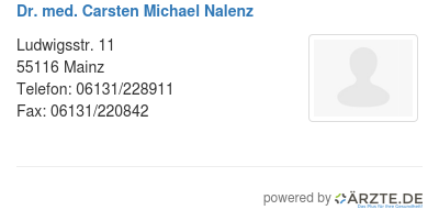Dr med carsten michael nalenz