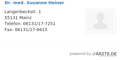 Dr med susanne heiner