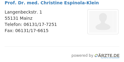 Prof dr med christine espinola klein