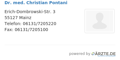 Dr med christian pontani