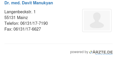 Dr med davit manukyan