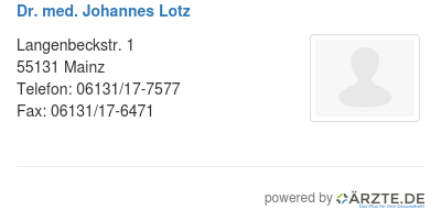 Dr med johannes lotz 299954