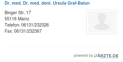 Dr med dr med dent ursula graf balun