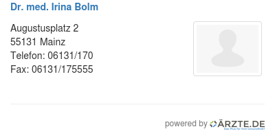 Dr med irina bolm