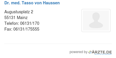 Dr med tasso von haussen