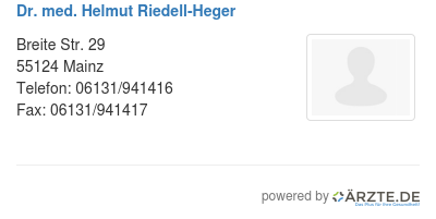 Dr med helmut riedell heger