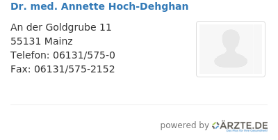 Dr med annette hoch dehghan