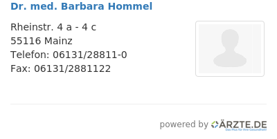 Dr med barbara hommel