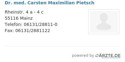 Dr med carsten maximilian pietsch