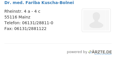 Dr med fariba kuscha bolnei