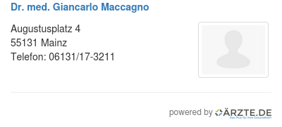 Dr med giancarlo maccagno