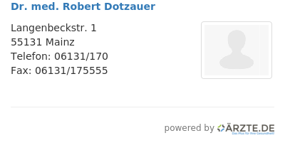 Dr med robert dotzauer