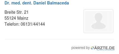 Dr med dent daniel balmaceda
