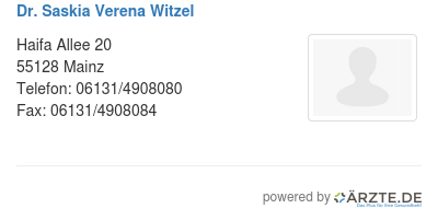 Dr saskia verena witzel
