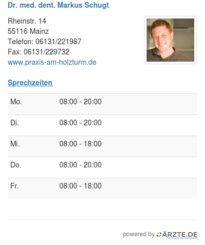 Dr med dent markus schugt