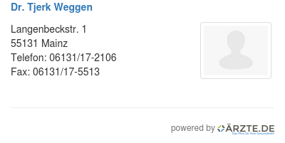 Dr tjerk weggen
