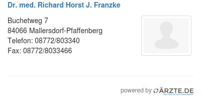Dr med richard horst j franzke