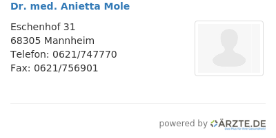 Dr med anietta mole