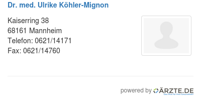 Dr med ulrike koehler mignon