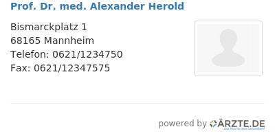 Prof dr med alexander herold