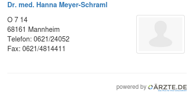 Dr med hanna meyer schraml