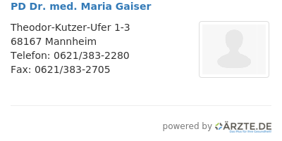 Pd dr med maria gaiser