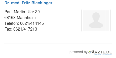 Dr med fritz blechinger