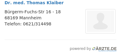 Dr med thomas klaiber