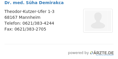 Dr med sueha demirakca