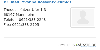 Dr med yvonne bossenz schmidt