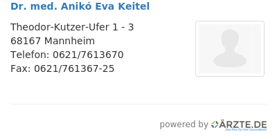 Dr med aniko eva keitel