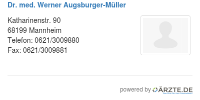 Dr med werner augsburger mueller