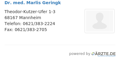 Dr med marlis geringk