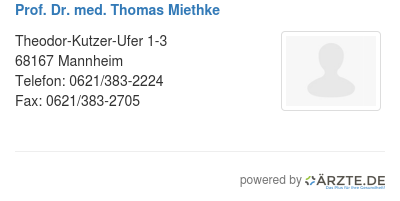Prof dr med thomas miethke