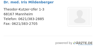 Dr med iris mildenberger