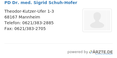 Pd dr med sigrid schuh hofer