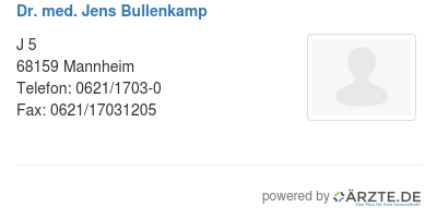 Dr med jens bullenkamp