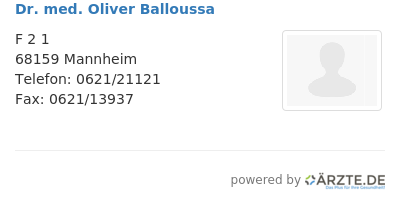 Dr med oliver balloussa
