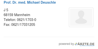 Prof dr med michael deuschle