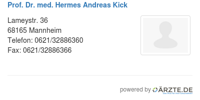 Prof dr med hermes andreas kick