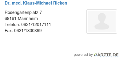 Dr med klaus michael ricken