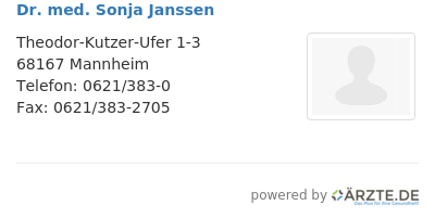 Dr med sonja janssen