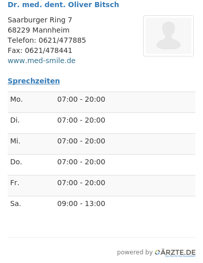 Dr med dent oliver bitsch