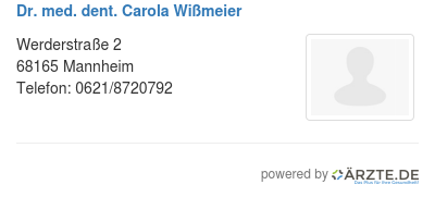 Dr med dent carola wissmeier
