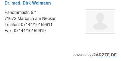 Dr med dirk weimann